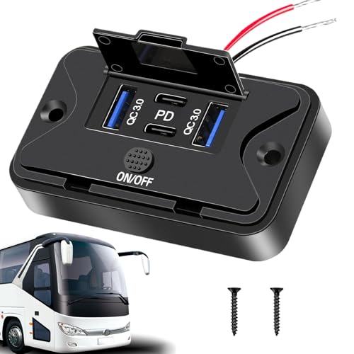 Fast Charging Car Outlet Adapter, Portable Auto Phone Charger, Quick Rapid, Multiple USB Ports, High-Speed Charging, Ideal for Road Trips, Family and Travel Use von Mimoqk