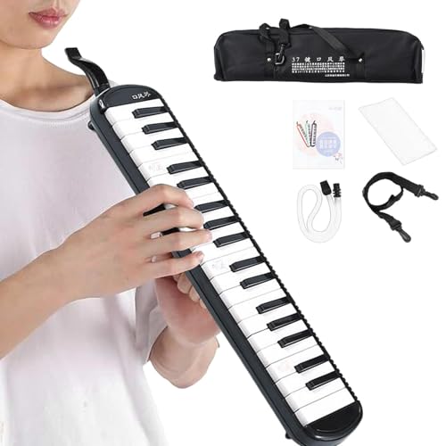 Melodica for Adults, Wind Instrument with Mouthpieces, Air Piano with Carrying Bag, Harmonium Melodica, 32 Key Melodica, Wind Instrument Melodica for Beginners and Professionals von Mimoqk