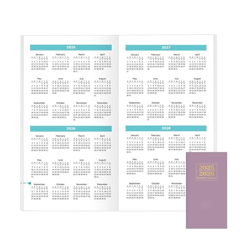 Mimoqk 2025-2026 Monatlicher Planer, monatlicher Planer 2025-2026,Pocket Journal Notebook | Task-Management-Journal für Schüler Lehrer, 24-Monats-Kompaktplan Notizbuch von Mimoqk