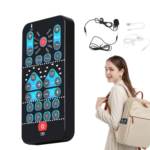 Mimoqk Handheld-Sprachwechsler, Handheld-Soundkarte,Multifunktionales Sound-Changer-Gerät mit 8 festen Soundeffekten | Externer -Sprachwechsler, Plug-and- -Sprachverzerrer für Live-Streaming Mimoqk Handheld-Sprachwechsler, Handheld-Soundkarte,Multifunktionales Sound-Changer-Gerät mit 8 festen Soundeffekten | Externer -Sprachwechsler, Plug-and- -Sprachverzerrer für Live-Streaming von Mimoqk