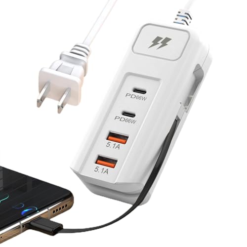Mimoqk USB-Multiport-Ladegerät, USB-Hub-Ladestation | USB-4-Port-Ladestation | Schnellladendes USB-Ladegerät, multifunktionale 4-Port-Ladestation für Telefon, Tablet von Mimoqk