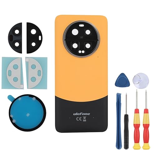 MinTroSD Akkudeckel Rückschale für Ulefone Armor 23 Ultra Reparatur-Ersatzzubehör (Orange) von MinTroSD