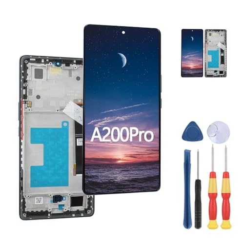 MinTroSD Touchscreen für Blackview A200 Pro LCD-Display, ersetzt Teile mit Werkzeug. (mit blauem Rahmen) von MinTroSD