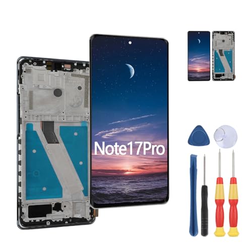 MinTroSD Touchscreen für Ulefone Note 17 Pro LCD-Display, ersetzt Teile mit Werkzeug (mit schwarzem Rahmen) von MinTroSD