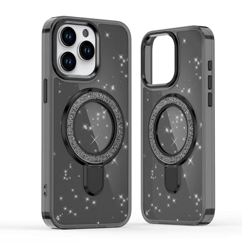 MinXpert Glitzer Hülle für iPhone 15 Pro, Glitzer Handyhülle mit Ring, kompatibel mit MagSafe, TPU-Acryl-Hülle, mit magnetisch Ständer Ringhalter, Glitter Case, stoßfest, Kratzfest, Schwarz MinXpert Glitzer Hülle für iPhone 15 Pro, Glitzer Handyhülle mit Ring, kompatibel mit MagSafe, TPU-Acryl-Hülle, mit magnetisch Ständer Ringhalter, Glitter Case, stoßfest, Kratzfest, Schwarz von MinXpert