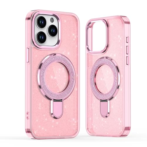 MinXpert Glitzer Hülle für iPhone 15 Pro Max, Glitzer Handyhülle mit Ring, kompatibel mit MagSafe, TPU-Acryl-Hülle, mit magnetisch Ständer Ringhalter, Glitter Case, stoßfest, Kratzfest, Rosa MinXpert Glitzer Hülle für iPhone 15 Pro Max, Glitzer Handyhülle mit Ring, kompatibel mit MagSafe, TPU-Acryl-Hülle, mit magnetisch Ständer Ringhalter, Glitter Case, stoßfest, Kratzfest, Rosa von MinXpert