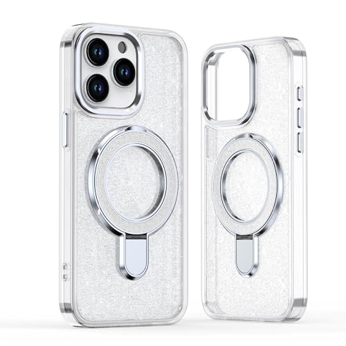 MinXpert Glitzer Hülle für iPhone 16 Plus, Glitzer Handyhülle mit Ring, kompatibel mit MagSafe, TPU-Acryl-Hülle, mit magnetisch Ständer Ringhalter, Glitter Case, stoßfest, Kratzfest, Silber MinXpert Glitzer Hülle für iPhone 16 Plus, Glitzer Handyhülle mit Ring, kompatibel mit MagSafe, TPU-Acryl-Hülle, mit magnetisch Ständer Ringhalter, Glitter Case, stoßfest, Kratzfest, Silber von MinXpert