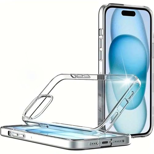 MinXpert für iPhone 14 Plus/15 Plus Hülle transparent, Crystal Clear case, [Anti-Vergilbung Handyhülle] [Durchsichtig] TPU klar Hülle, stoßfest, Kratzfest, dünn, Thin Cover von MinXpert