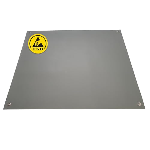 Minadax® 30 x 60cm Antistatik ESD Computer Matte Tischmatte „Premiumqualität“ + Manschetten SET mit 2,4m Anschlusskabel von Minadax