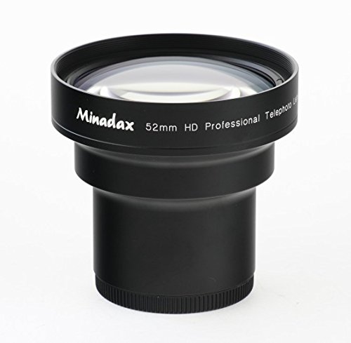 1.7X Minadax Tele Vorsatz kompatibel mit Panasonic Lumix DMC-FZ30, DMC-FZ50 von Minadax