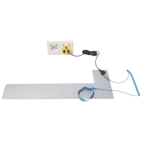 Minadax ESD Antistatik Matte 52cm x 8cm - inkl. Manschette + Verlängerung 2,4m + ESD Stecker - Anschluss Rechts Minadax ESD Antistatik Matte 52cm x 8cm - inkl. Manschette + Verlängerung 2,4m + ESD Stecker - Anschluss Rechts von Minadax