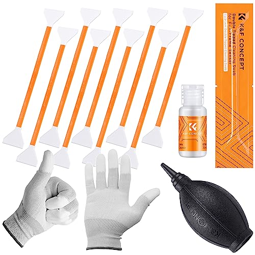 Minadax KF 10x Full Format Sensor Reinigung DOPPEL Swabs +Handschuhe +Blasebalg +20ml Reiniger von Minadax