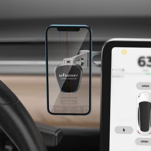 Mindsky Magnetische Handyhalterung für Tesla 3 / Y/S/X Zubehör KFZ Telefonhalter Halterung für Auto-Bildschirm/Armaturenbrett von Mindsky