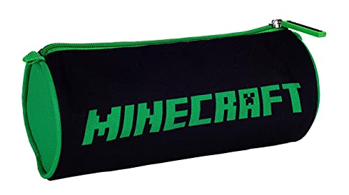 Round Pencil case MINECRAFT, Black/Green von Minecraft