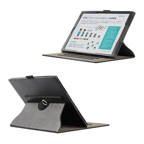 Schutzhülle kompatibel mit drehbarem horizontalem und vertikalem Bildschirm, unterstützt Business Fujitsu Quaderno A5 Gen 3C 4,1 Zoll E-Book, weiche Unterseite mit Stifthalter, geeignet für Sony von MingFeng