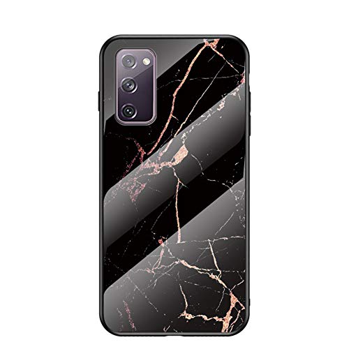 Hülle für Samsung Galaxy S20 FE 5G Hülle Marmor Gehärtetem Glas & Silikon Rand Hybrid Hardcase Stoßfest Kratzfest Handyhülle Dünn Case Handyhülle von MingMing