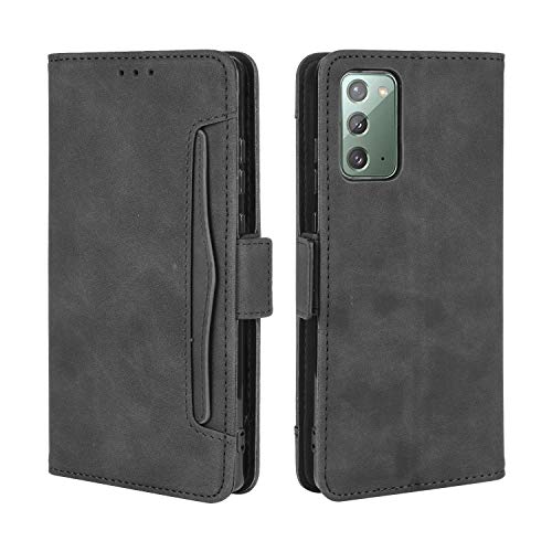 Lederhülle für Samsung Galaxy S20 FE 5G Hülle, Flip Case Schutzhülle Handy mit Kartenfach Stand und Magnet Funktion als Brieftasche, Tasche Cover Etui Handyhülle für Samsung Galaxy S20 FE, Schwarz von MingMing