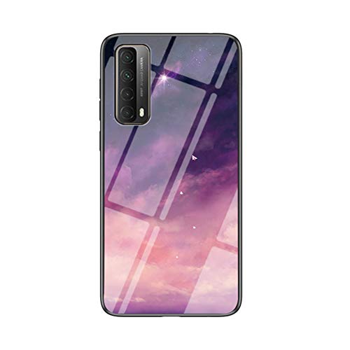 MingMing Gradient Hülle für Huawei P smart 2021/Y7a Schlanke und Dünne Stoßfest Handytasche Rückseite mit TPU-Kanten Handyhülle für Huawei P smart 2021/Y7a (Fantasie sternenklar) von MingMing