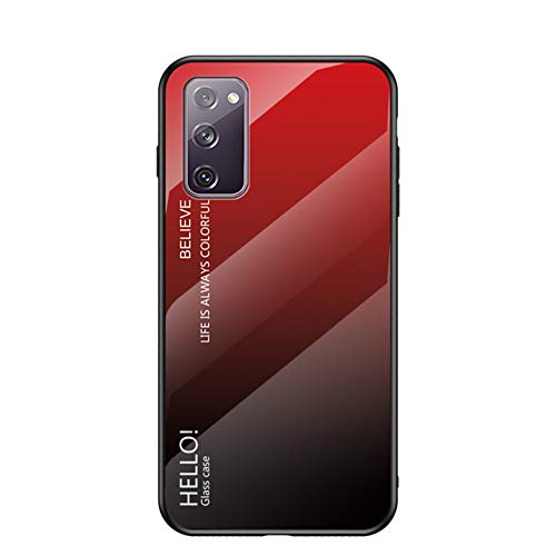 MingMing Gradient Hülle für Samsung Galaxy S20 FE 5G Schlanke und Dünne Stoßfest Handytasche Rückseite mit TPU-Kanten Handyhülle für Samsung Galaxy S20 FE 5G/Samsung S20 FE (Rot) von MingMing