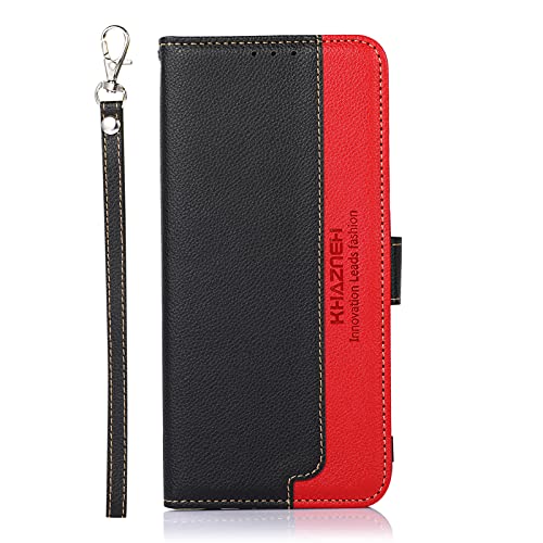 MingMing Lederhülle für Oppo A94 5G Hülle,Flip Case für Oppo A94 5G,Tasche Cover Etui Handyhülle für Oppo A94 5G, Schwarz von MingMing