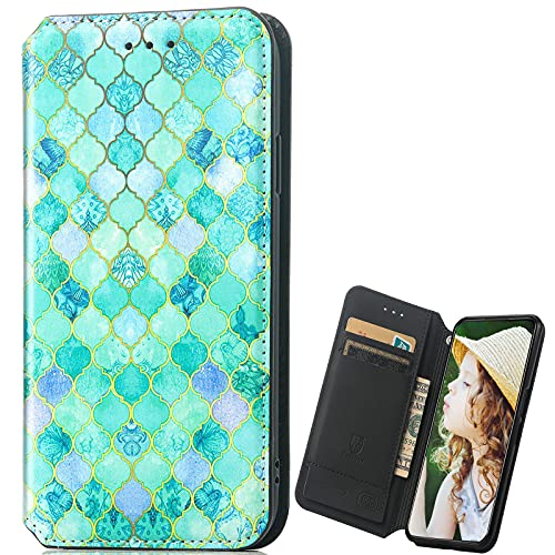 MingMing Lederhülle für Samsung Galaxy M32 Hülle, Flip Case Schutzhülle Handy mit Kartenfach Stand und Magnet Funktion als Brieftasche, Tasche Cover Etui Handyhülle für Samsung Galaxy M32, CH01 von MingMing