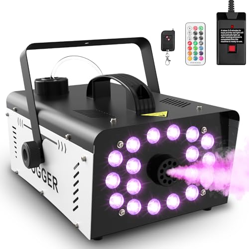 1200W Nebelmaschine RGB,18 Farbigen Nebel Maschine LED Licht Rauchmaschinen,Fog Rauchmaschine mit kabelloser Fernbedienung für DJ,Bühnenauftritte,Hochzeitsfeiern,Halloween,Weihnachten 1200W Nebelmaschine RGB,18 Farbigen Nebel Maschine LED Licht Rauchmaschinen,Fog Rauchmaschine mit kabelloser Fernbedienung für DJ,Bühnenauftritte,Hochzeitsfeiern,Halloween,Weihnachten von Mingchengheng