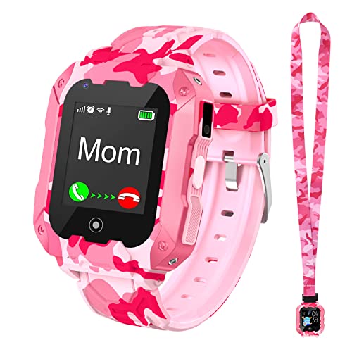 Mingfuxin 4G Smartwatch Telefon für Kinder, Wasserdicht Kinder Smart Watch WiFi LBS GPS Tracker mit Voice Chat Video Calls SOS Armbanduhr für 3-16 Jahre alt Jungen Mädchen Geburtstags Geschenke von Mingfuxin