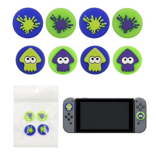 Minging 8 Stück Joystick Caps Kappen,Stick Kappen Aufsätze Daumengriffkappen Silikon Knöpfe Thumb Grips Schützende Daumengriff Abdeckungen Controller Zubehör, Joystick Kappen von Minging