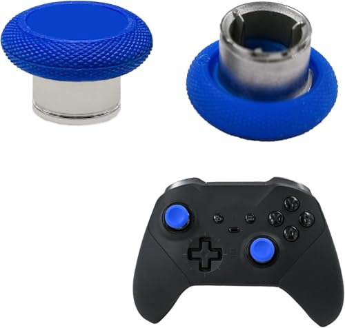 2 Pcs Short Metal Thumbsticks Replacement for Xbox Elite Series 2 Core Controllers, Short Concave Magnetic Analog Joysticks for Xbox Elite Series 2 Core Standard Height Thumbsticks(Blue) von Mingxiong