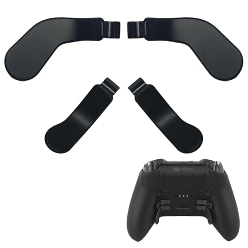 4 PCS Elite Controller Paddles for Xbox One Elite Controller Series 2 Model 1797/1698,Stainless Steel Replacement Parts for Xbox Elite Controller Series 2 Core(Black) von Mingxiong