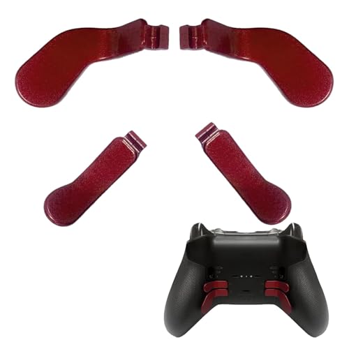 4 PCS Elite Controller Paddles for Xbox One Elite Controller Series 2 Model 1797/1698,Stainless Steel Replacement Parts for Xbox Elite Controller Series 2 Core(Dull Red) von Mingxiong