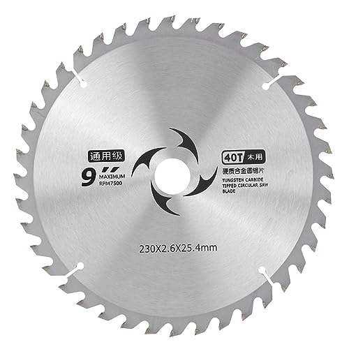 Carbid Circular Saw Saw Ultrahoigh Festigkeit Schnittscheibe für Holzbearbeitung 9 Zoll Universell Zum Holzschnitt (40t) von Mingzhe