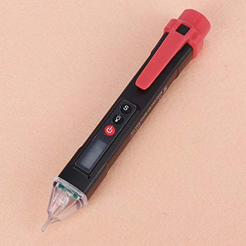 Spannungsdetektor-Test Pen Professioneller Digital Elektrische Elektro-Tester Nichtkontakt AC121000V LCD Taschenlampe Gelb Schwarz (Schwarz+rot) von Mingzhe