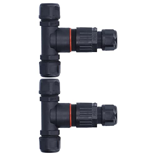 Wasserdichtes T -Form -Kordanschluss 3 -Wege Anschlusskasten für Außenleuchten (Zwei in und zwei raus) von Mingzhe