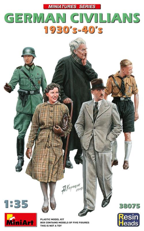 German Civilians 1930-40s. Resin Heads von Mini Art