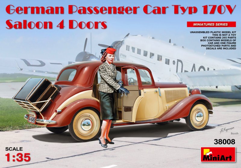 German Passenger Car Typ 170V.Saloon 4 4 Doors von Mini Art