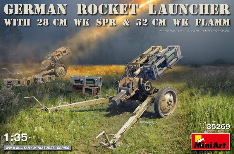 German Rocket Launcher with 28cm WK Spr & 32cm WK Flamm von Mini Art