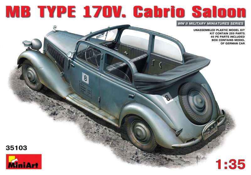 MB Typ 170V. Cabrio Saloon von Mini Art