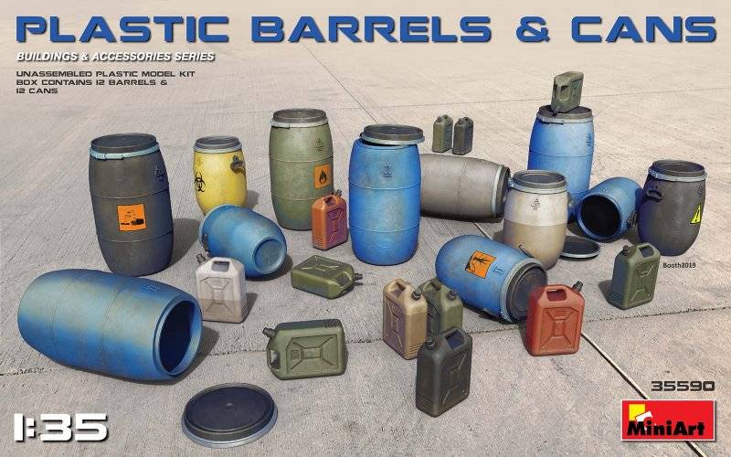 Plastic Barrels & Cans von Mini Art