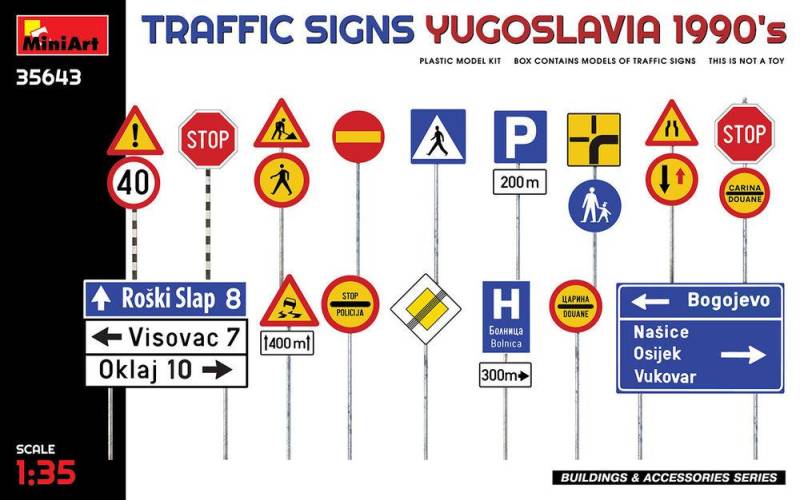 Traffic Signs - Yugoslavia 1990´s von Mini Art