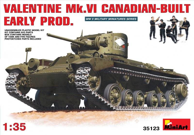 Valentine Mk 6. Canadian - built Early P von Mini Art