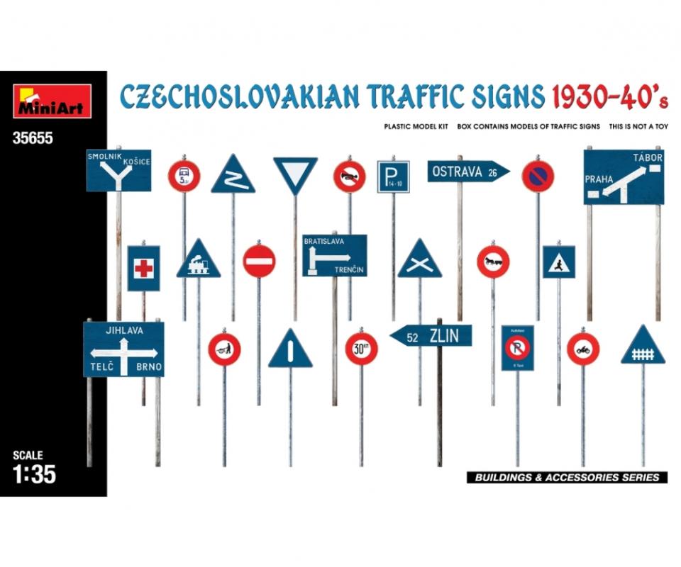 Verkehrsschilder Tschecheslowakei. 1930-40 von Mini Art