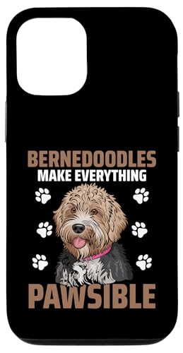 Bernedoodle Mama Papa Hülle für iPhone 12/12 Pro von Mini Bernedoodle Gifts for Owners