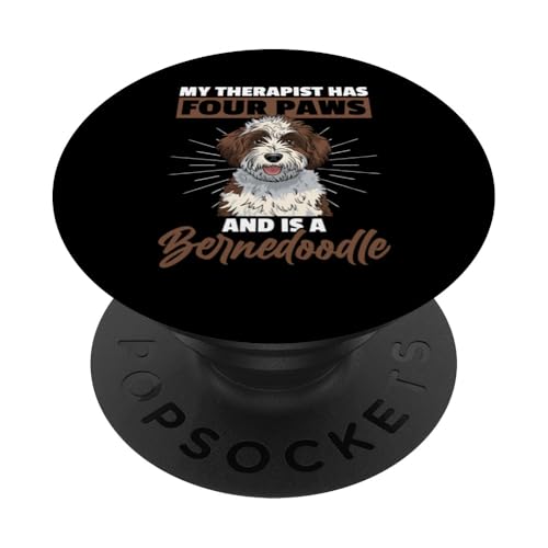 Bernedoodle Mama Papa PopSockets Klebender PopGrip von Mini Bernedoodle Gifts for Owners