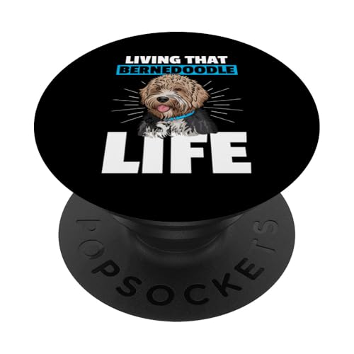 Bernedoodle Mama Papa PopSockets Klebender PopGrip von Mini Bernedoodle Gifts for Owners