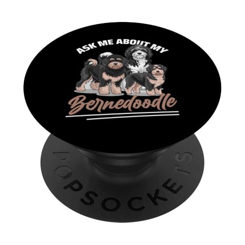 Bernedoodle Mama Papa PopSockets Klebender PopGrip Bernedoodle Mama Papa PopSockets Klebender PopGrip von Mini Bernedoodle Gifts for Owners
