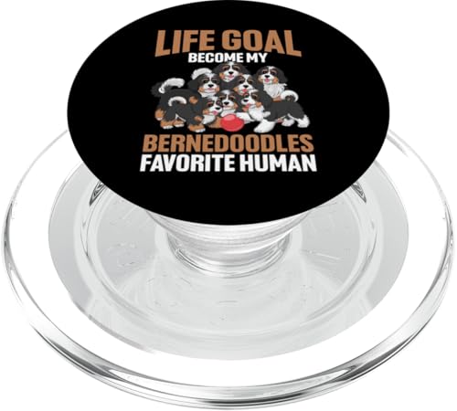 Bernedoodle Mama Papa PopSockets PopGrip für MagSafe von Mini Bernedoodle Gifts for Owners