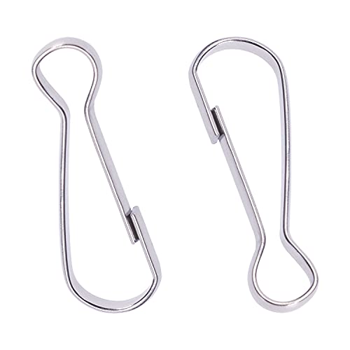 Mini Skater 1,5 cm Mini-Federhaken, kleine Edelstahl-Schlüsselbänder, Schlüsselanhänger, Zubehör für Geldbörse, Vorhänge, Schmuckringe und Ausweise, 100 Stück von Mini Skater