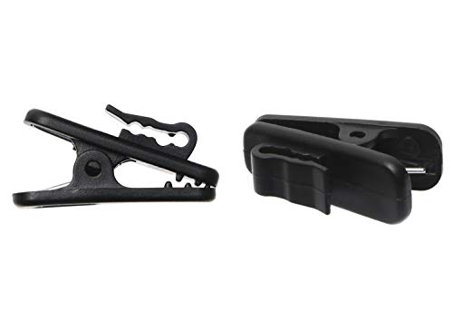Mini Skater 2.5 cm Länge, kleine Kopfhörer-Drahtklemme, Kopfhörer-Halterung für Kleidung, Ohrhörer-Clip, runde Draht-Kopfhörer, 4 Stück (schwarz) von Mini Skater