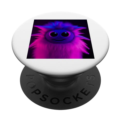 Entzückende flauschige Kreatur, niedliches Monster-Design PopSockets Klebender PopGrip von MiniMonster